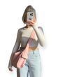 fluffy bag regul /pinky  photo