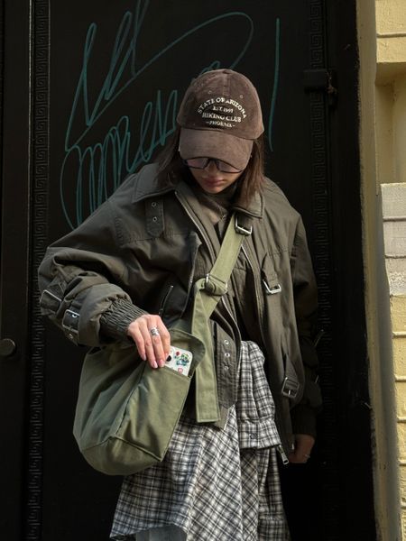 fluffy bag regul /army khaki  photo