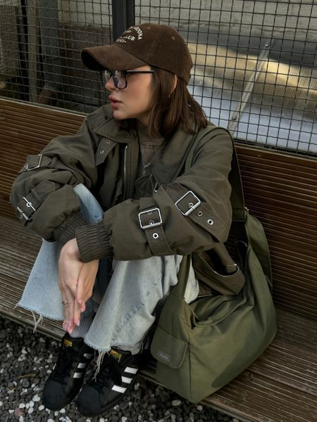 fluffy bag regul /army khaki  photo