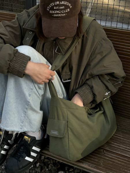 fluffy bag regul /army khaki  photo